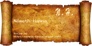 Németh Hanna névjegykártya