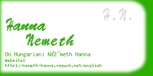 hanna nemeth business card